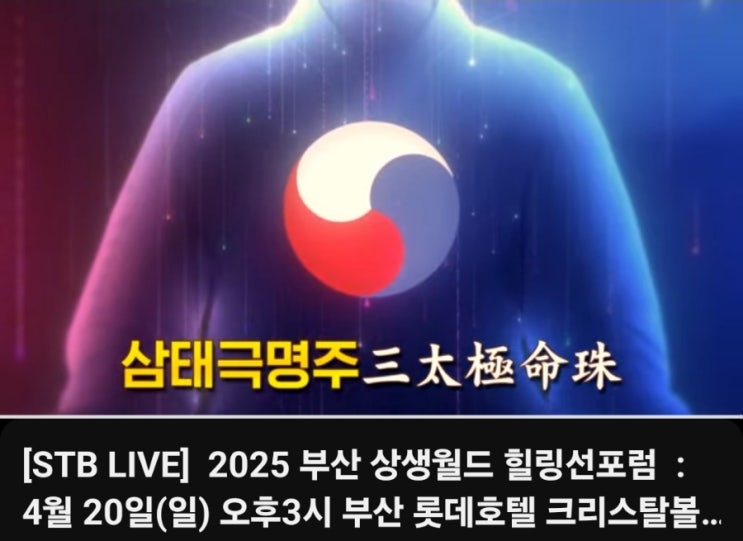  2025 부산 상생월드 힐링 선포럼 후기, 나의 수명줄을 강화하는 우주본체 삼신망량님의 조화명주를 받다