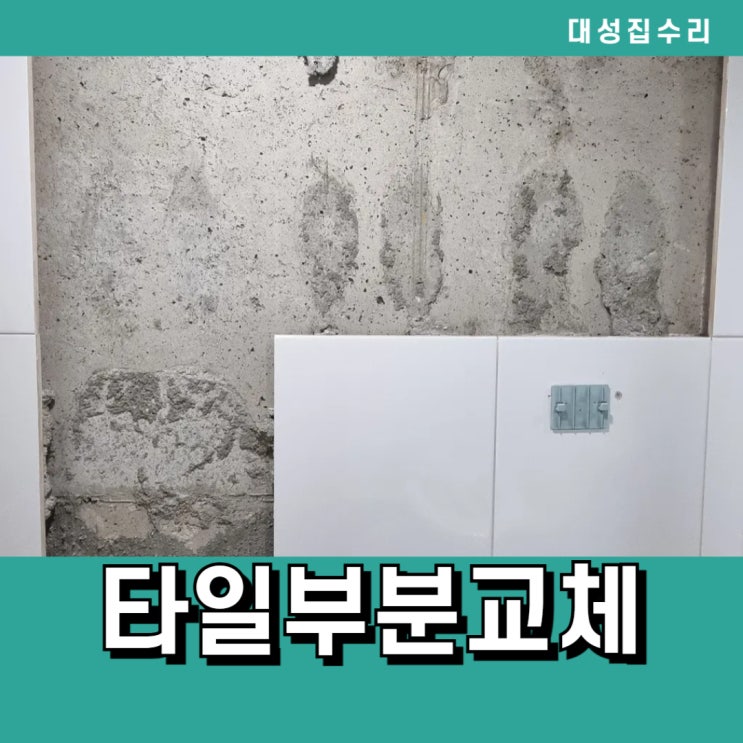  천안 화장실타일깨짐 보수 부분교체 현장 대성집수리