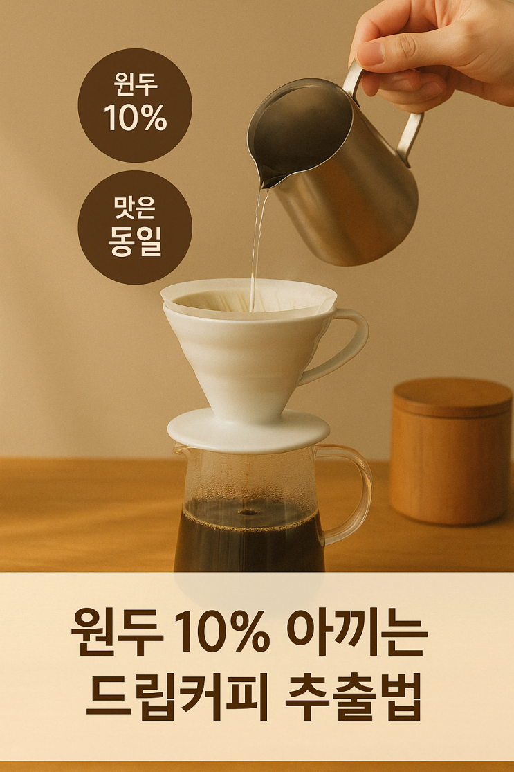  드립커피, 원두 10% 덜어도 같은 맛? – 유체물리학이 알려준 추출 팁