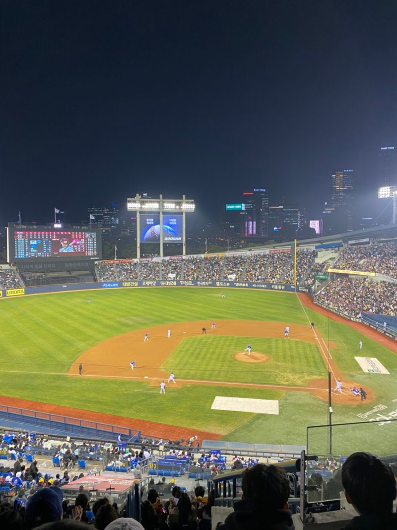 잠실야구장 좌석 시야정보 [시야방해석 1루 레드석 101,3루외야 413,3루네이비 323]