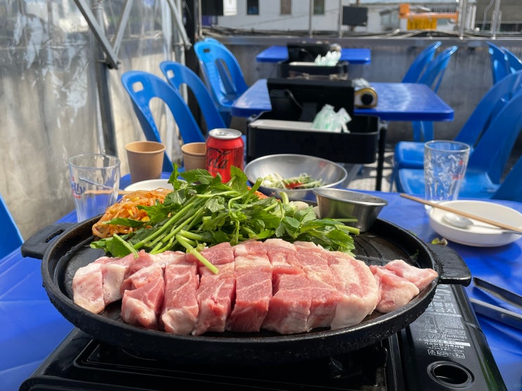  태태삼겹 | 서울 야장 추천 루프탑 감성 넘치는 삼겹살 맛집