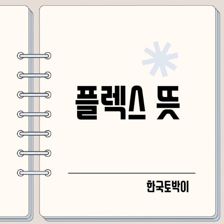  flex 플렉스 뜻 자랑하다 영어로