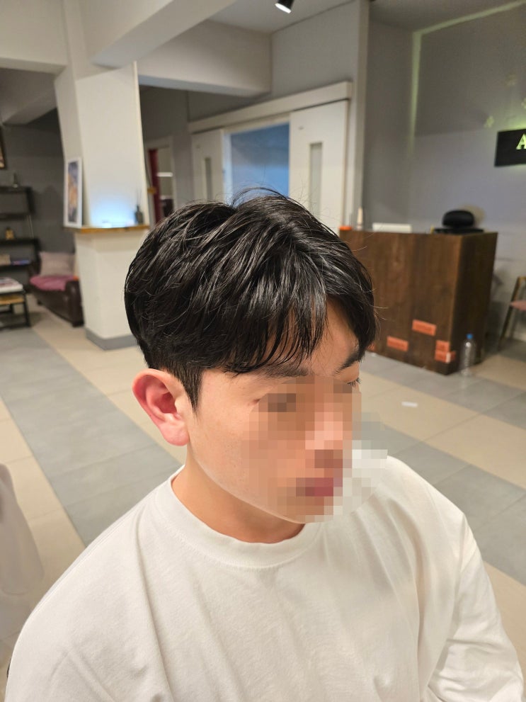  남자머리잘하는곳, 성남남자머리,모란역미용실,시스루댄디펌,가르마펌