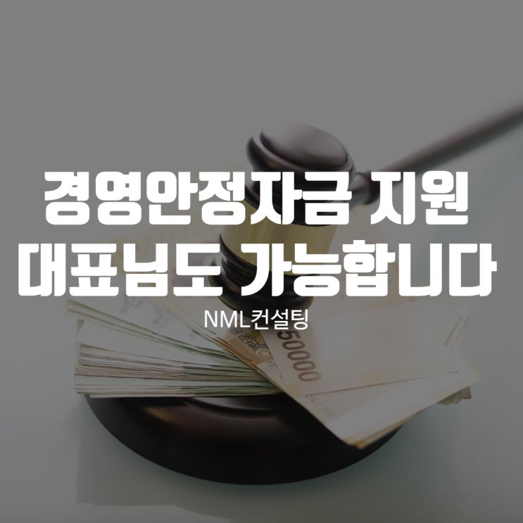  경영안정자금 지원 조건만 맞으면 대표님도 가능합니다