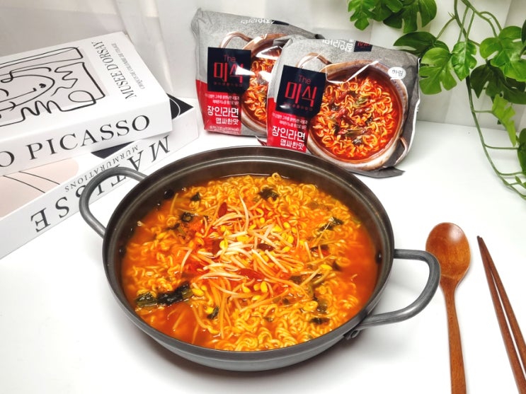  얼큰한 풍미 매운라면 장인라면 맵싸한맛 콩나물 해장라면 맛있게 끓이는법