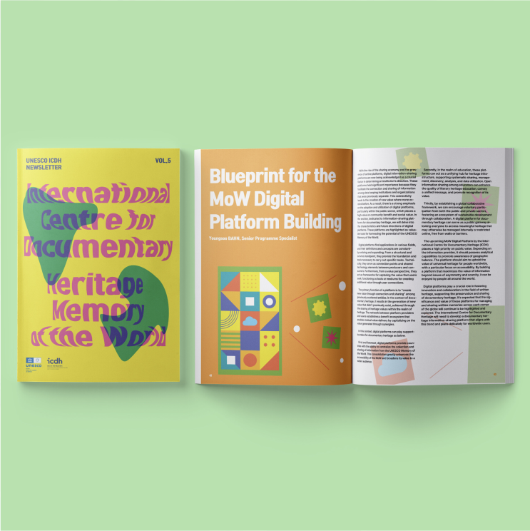  [UNESCO] International Centre for Documentary Heritage Memory of the World Newsletter Vol.5 디자인 & 인쇄