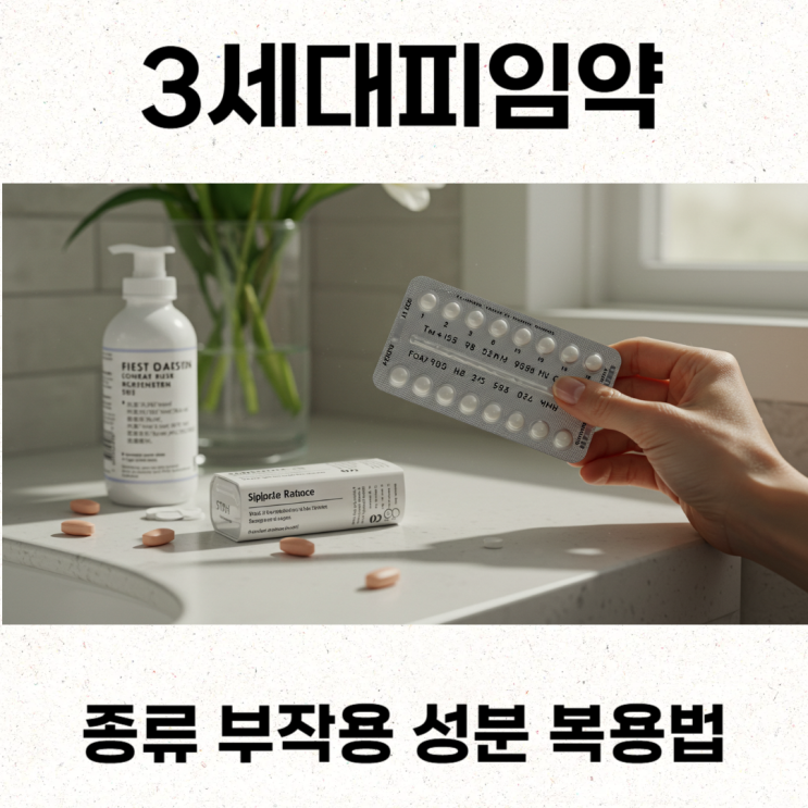  3세대피임약 종류 부작용 성분 복용법