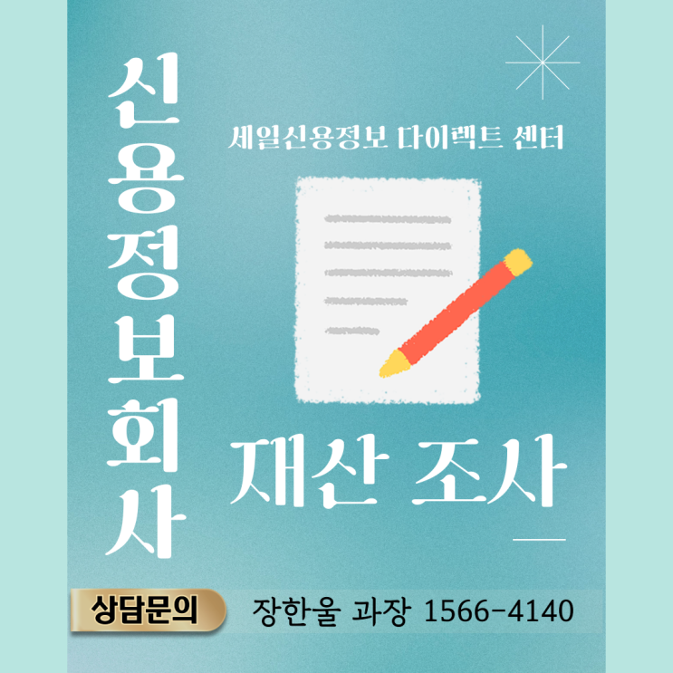  신용정보회사 채무자 재산조사 부동산 조회