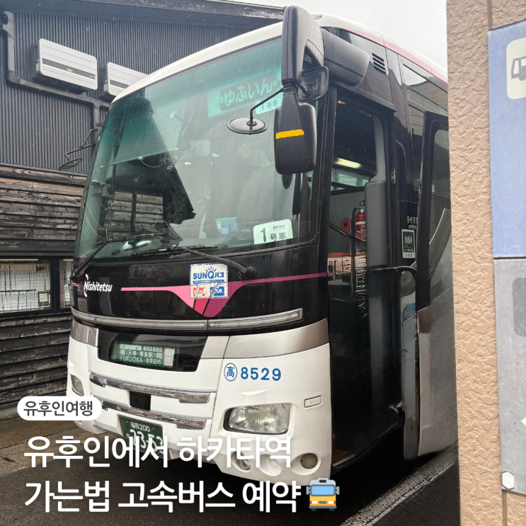  유후인에서 후쿠오카 공항, 하카타역 가는 법 고속버스 예약 총정리