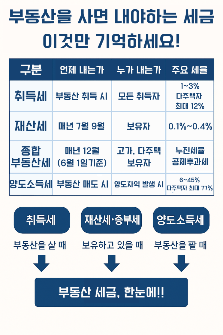  부동산을 사면 내야 하는 세금, 이것만 기억하세요!