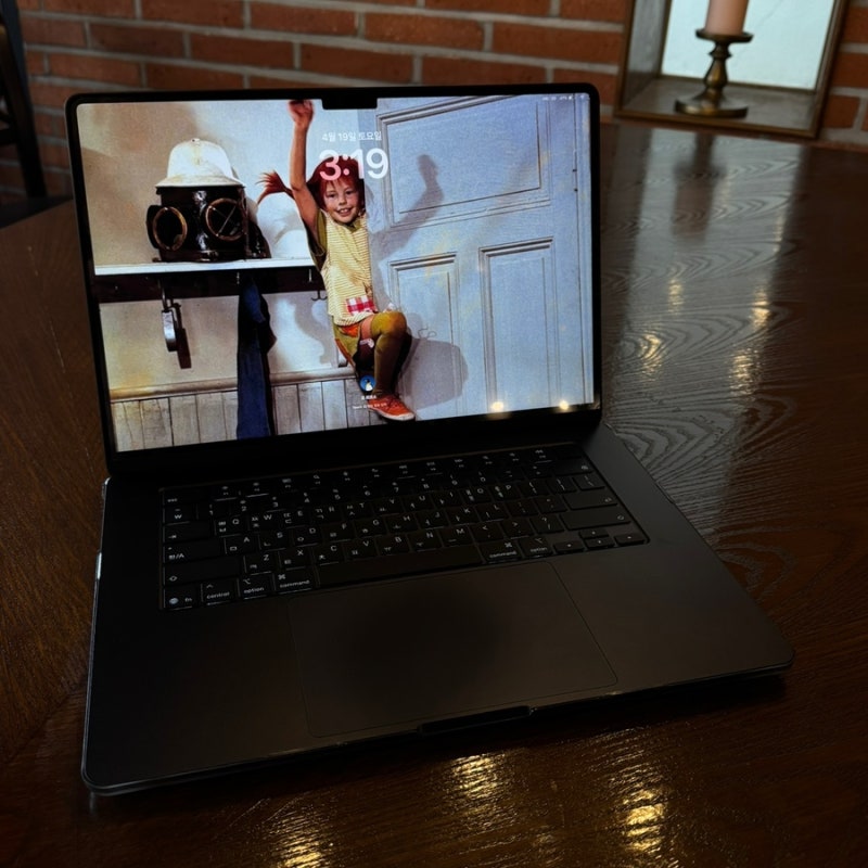 (후기) Apple 2025 맥북 에어 15 M4 미드나이트 · M4 10코어 · 16GB · 512GB · 한글