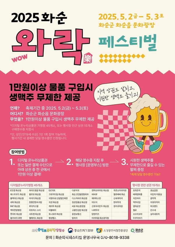  화순중앙로골목형상점가, '2025 화순 와락 페스티벌 개최