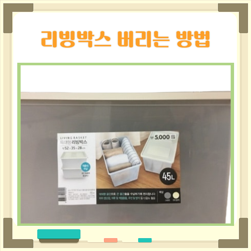 플라스틱부터 천 재질까지 리빙박스 버리는법
