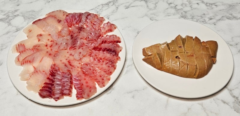 노랑가오리 회와 노랑가오리 애 시식기(노랑가오리애 파는곳, 노랑가오리회 택배)