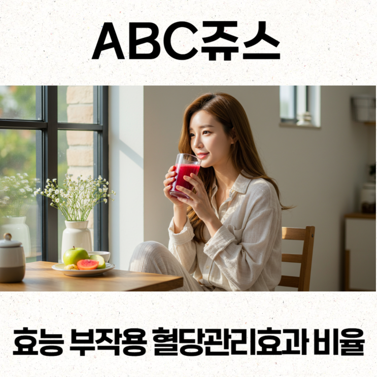  ABC쥬스효능 부작용 혈당관리효과 비율