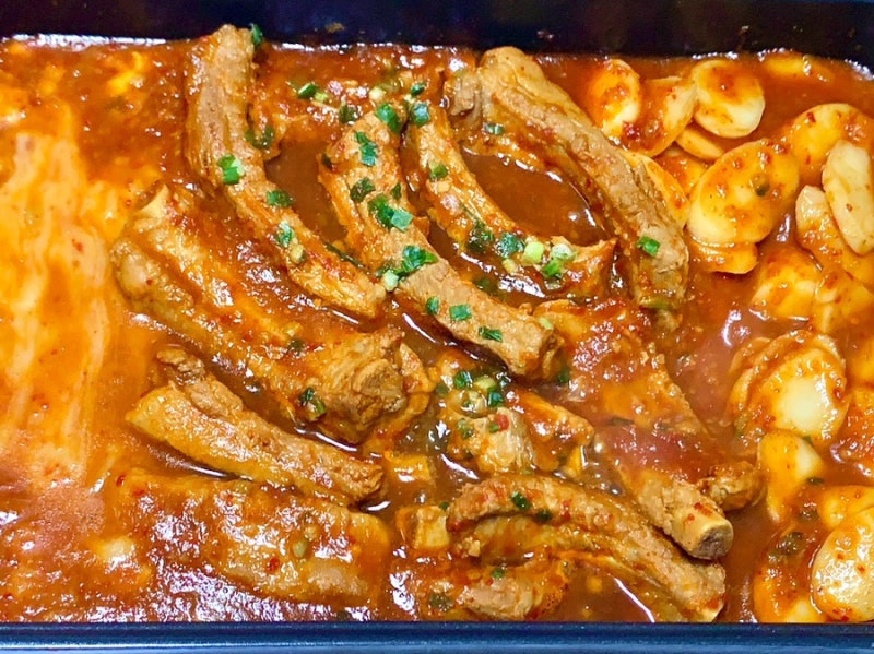 등갈비찜 매운등갈비찜 빨간등갈비찜레시피 치즈등갈비 고구마줄기등갈비찜