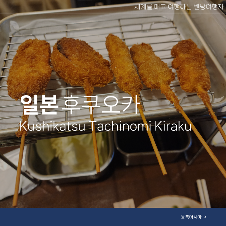  일본 후쿠오카 여행 혼술 쿠시카츠 타치노미 Kiraku 후기