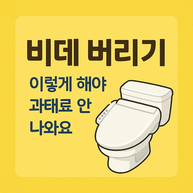 비데 버리기 이렇게 해야 과태료 안 나와요