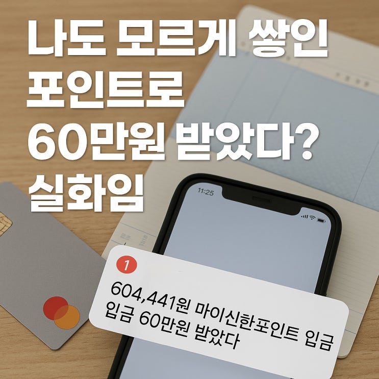  신용카드 포인트로 60만 원 입금받은 후기 (진짜 실화임)