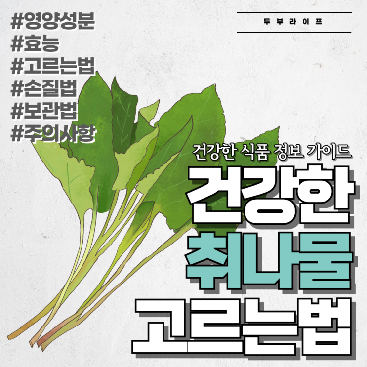  건강한 취나물 고르는법 #영양성분#효능#고르는법#손질법#보관법#주의사항