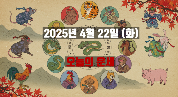  띠로 알아보는 2025년 4월 22일 오늘의운세 타로 점 띠별운세 연애 금전