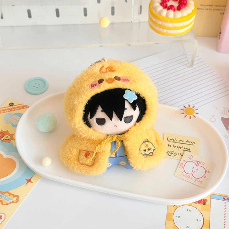  10cm 노란 꼬꼬 망토 인형옷 아이돌인형옷