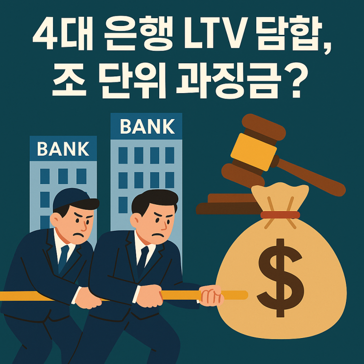   4대 은행 LTV 담합 재조사 끝! 공정위, ‘조(兆) 단위’ 과징금 카드 꺼내나