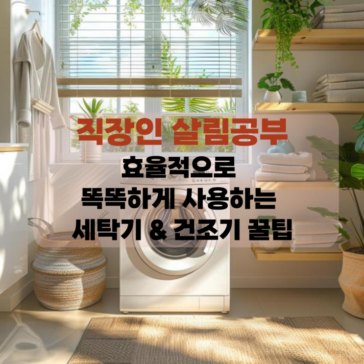  [살림] 효율적으로 똑똑하게 사용하는 세탁기 & 건조기 꿀팁
