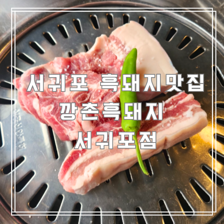  제주 서귀포 흑돼지 맛집 아이랑 방문한 깡촌 흑돼지 서귀포점