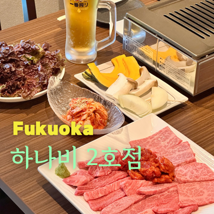  일본 후쿠오카 텐진 야키니쿠 하나비 2호점 텐진 미나미 주변 맛집 추천