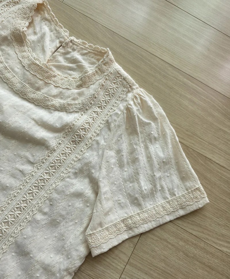 칠부 블라우스를 여름 반팔 블라우스로 리폼