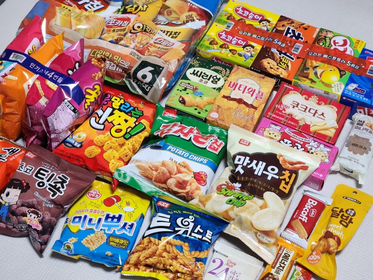  유통기한 임박몰 떠리몰 사무실 간식 스낵 24 종합 과자 세트