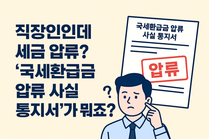 직장인인데 세금 압류? '국세환급금 압류 사실 통지서'가 도착했다면