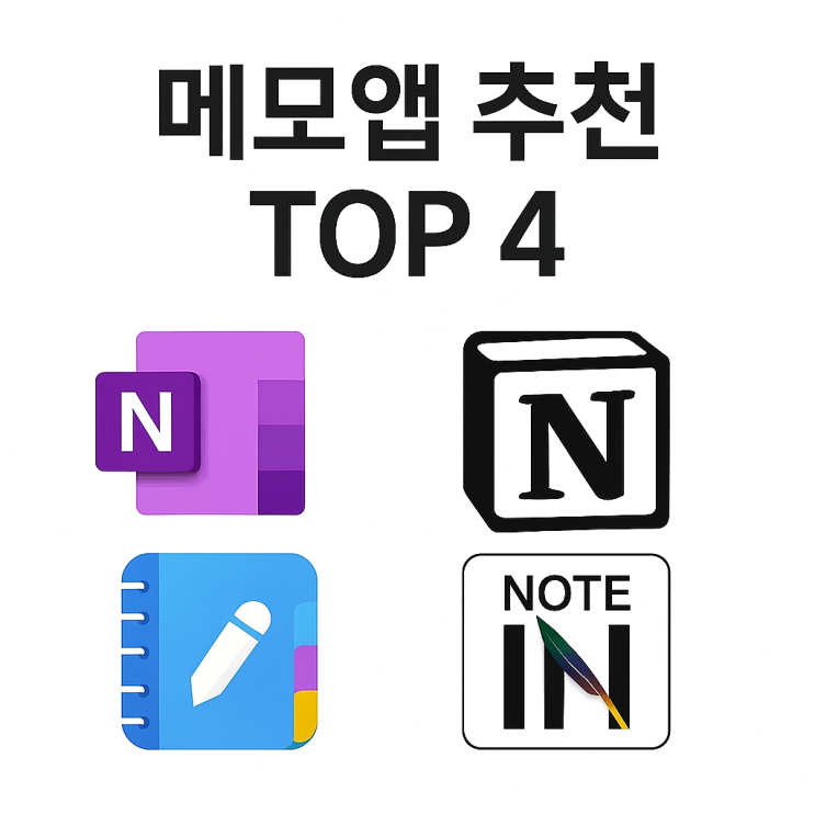  메모앱 추천 TOP 4 – 일정 관리와 음성 기록이 가능한 실용적인 무료 앱 비교