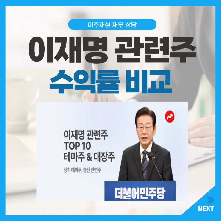 선거법 <b>무죄 선고</b> 후 <b>이재명</b> 관련주 주가 상승 최고 주식