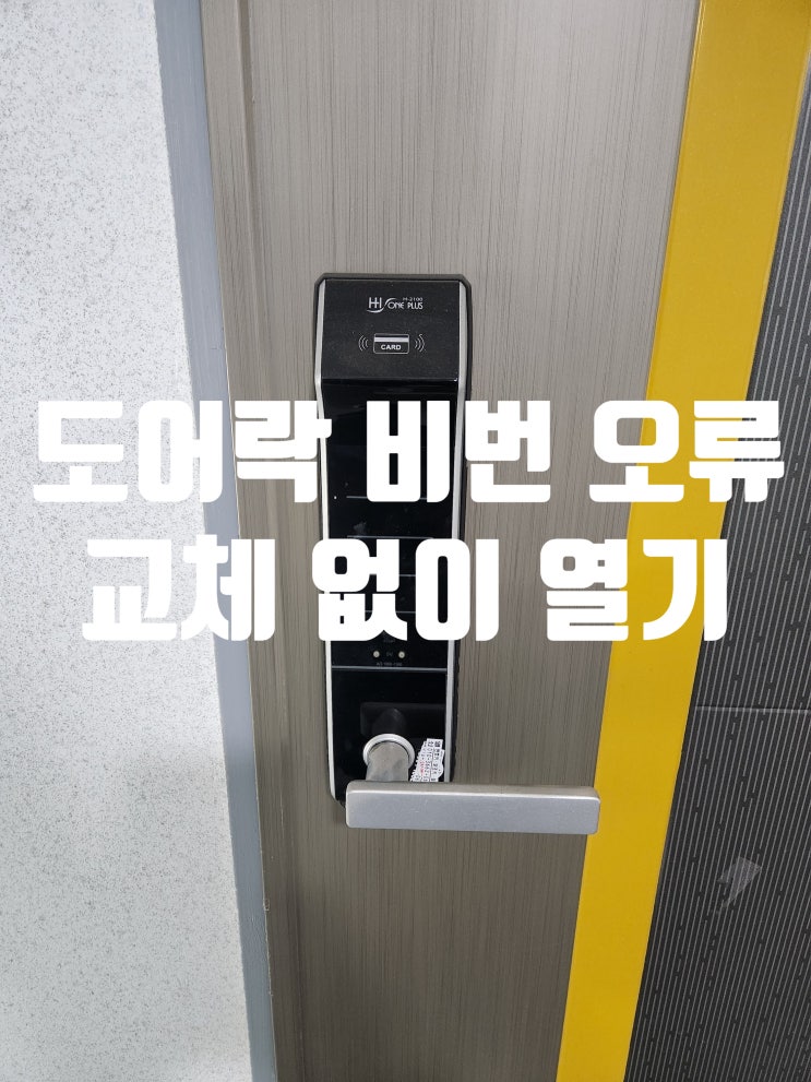  현관 도어락 비번 오류 교체하지 않고 열어주는 곳 김포 양촌읍 열쇠