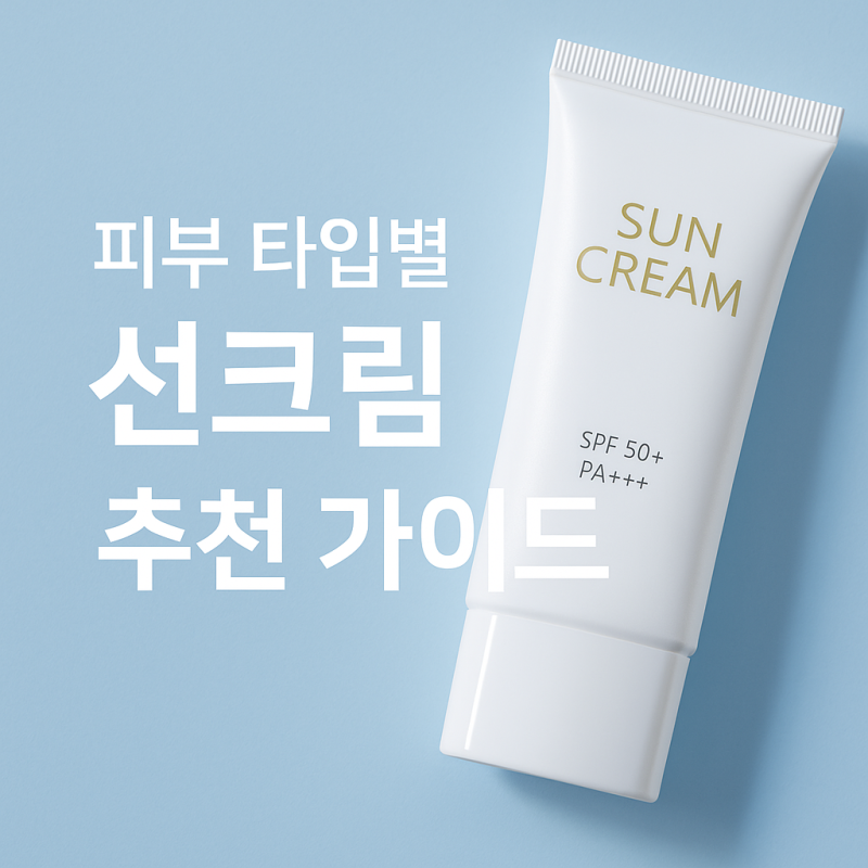 건성 지성 민감성 복합성 피부타입별 선크림 추천 가이드 - 선크림종류 자외선차단제 고르기