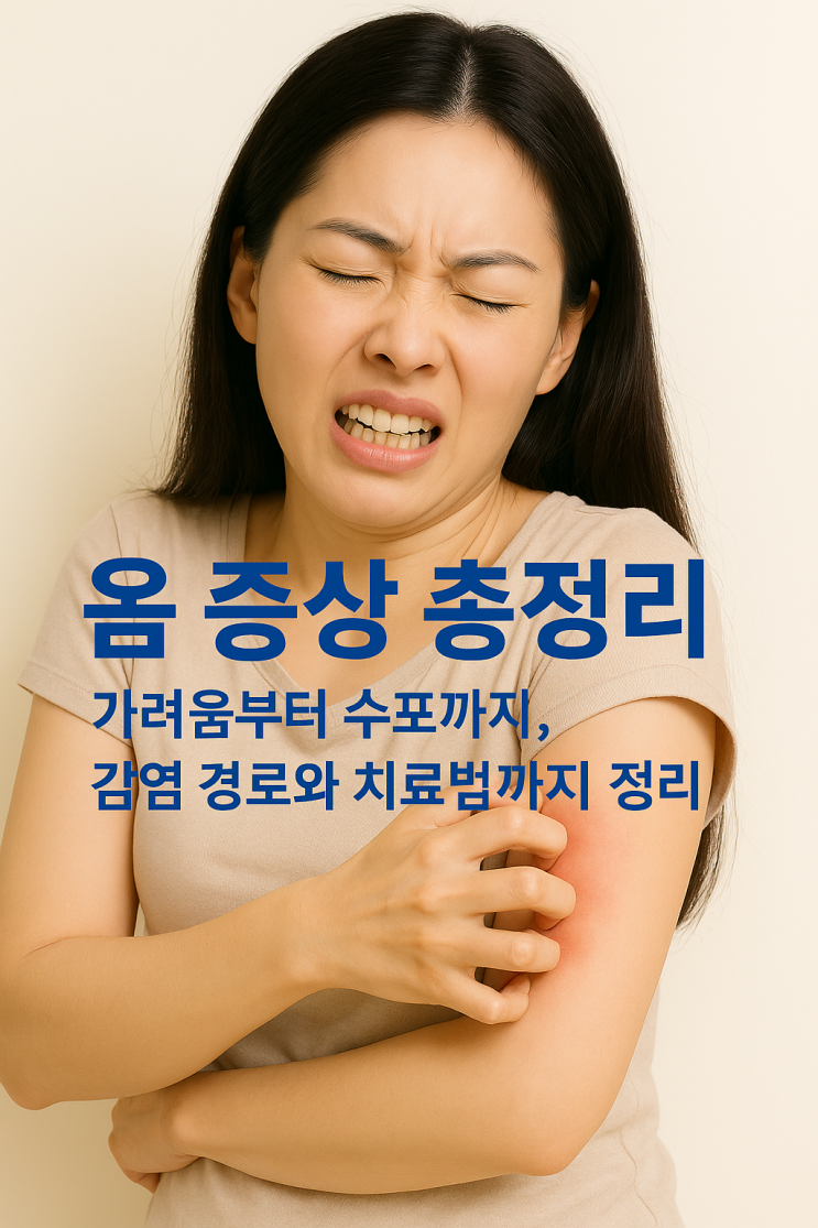  옴 증상 총정리: 가려움부터 수포까지, 감염 경로와 치료법까지 정리