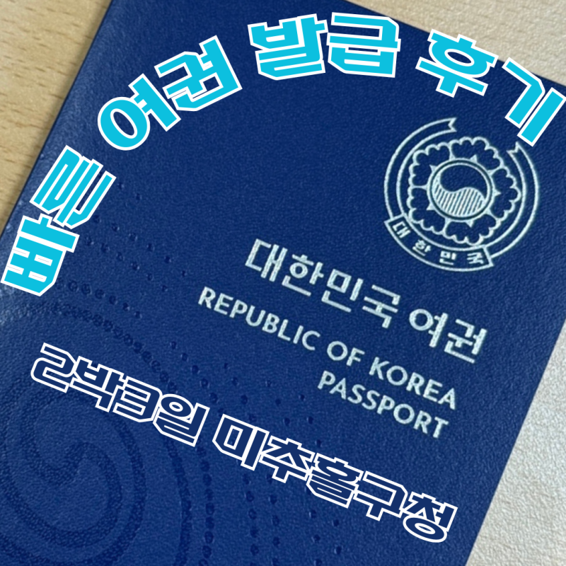 [빠른 여권 발급 꿀팁] 여권 만료 6개월 미만 출국 제한! 파워 P인간의 2박 3일 새 여권 발급 후....