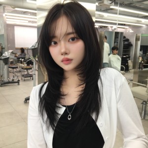  긴머리 레이어드 허쉬컷 2층미용실 까치산점