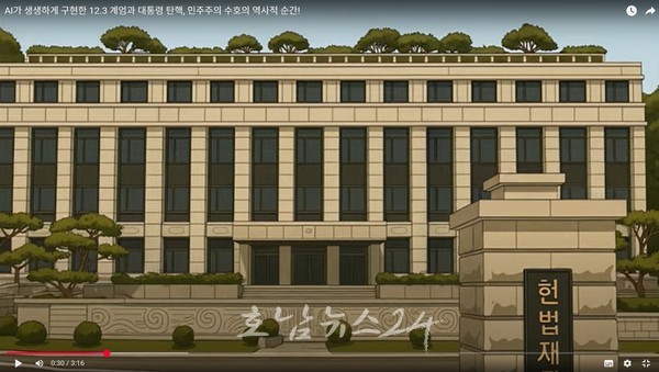  광주시, “대통령 윤석열을 파면한다” 헌법재판소 결정문 애니메이션 제작
