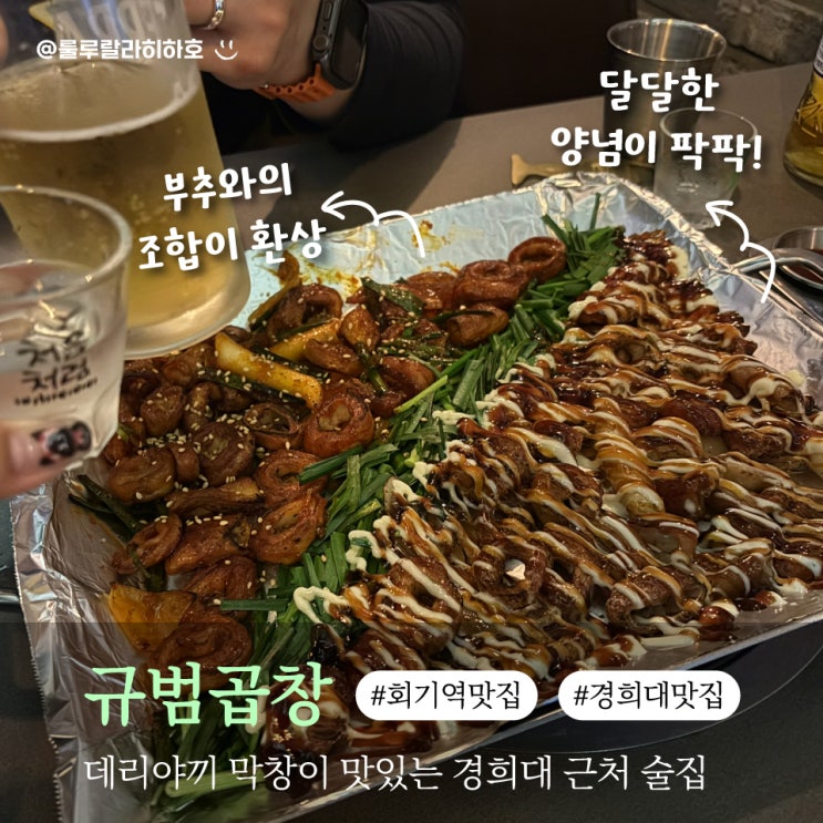  회기역 맛집 규범곱창 경희대 근처 술집