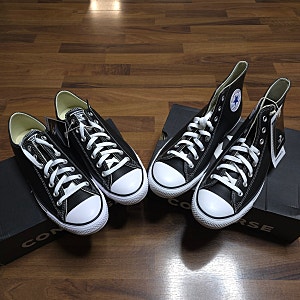 Converse Chuck Taylor All Star classic leather OX Hi / Low black 컨버스 척 테일러 올스타 클래식 레더 하이 ....