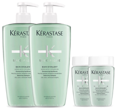  케라스타즈 지성두피용스페시픽 방 디발렁 딥클렌징 샴푸 500ml 듀오 + 방 디발렁 80ml 2개