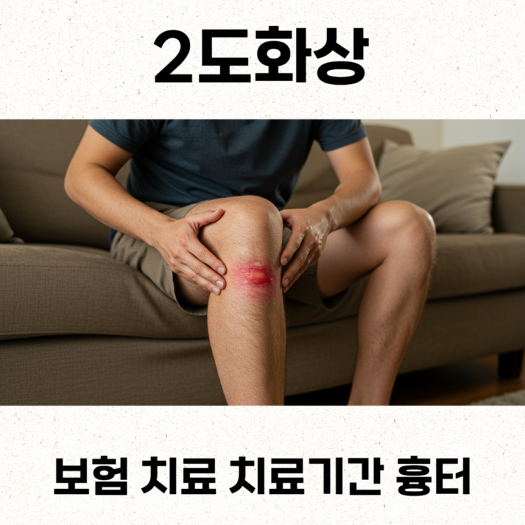  2도화상 보험 치료 치료기간 흉터