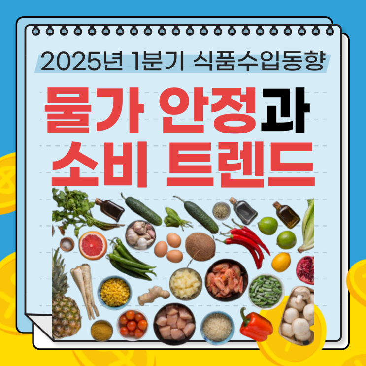  2025년 1분기 식품 수입 동향: 신선 농산물, SNS 트렌드 식품, 간편식 수입 급증 분석