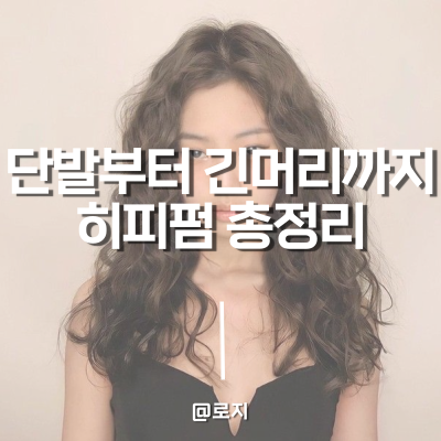  여름 헤어스타일 히피펌,젤리펌.단발부터 긴머리까지 차이점 알아보기