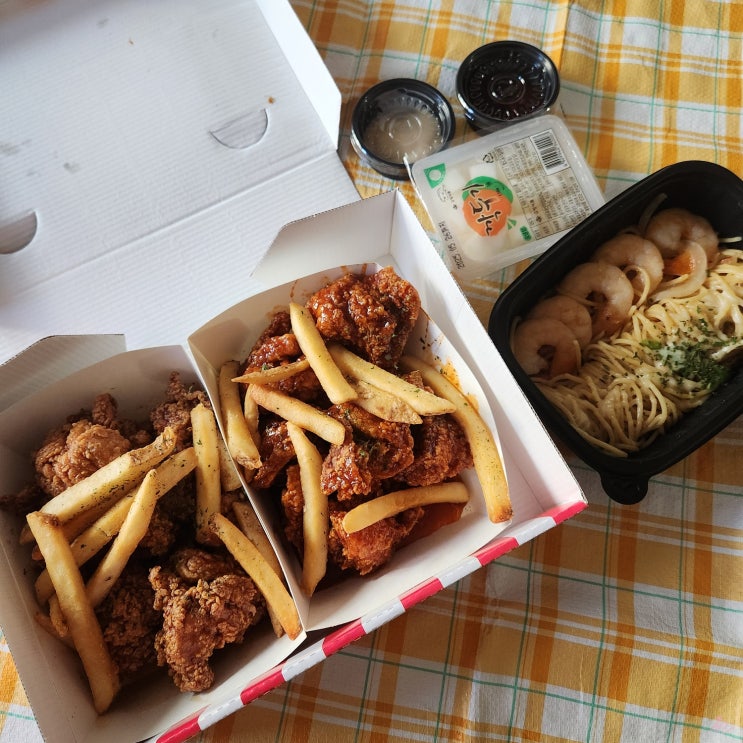  [마곡나루] 닭장 맥주 - 마곡나루 맛집에서 치킨과 파스타 포장 후기
