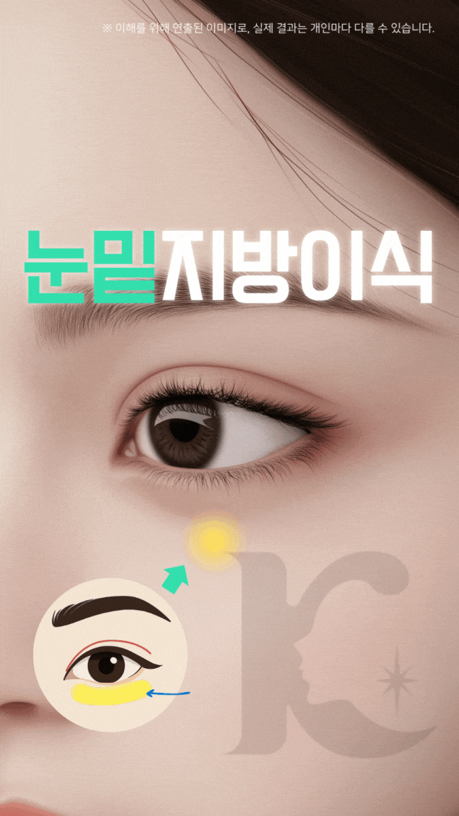  광주눈밑지방제거 처진 눈밑 없애고 이식하려면 수완지구 성형외과로