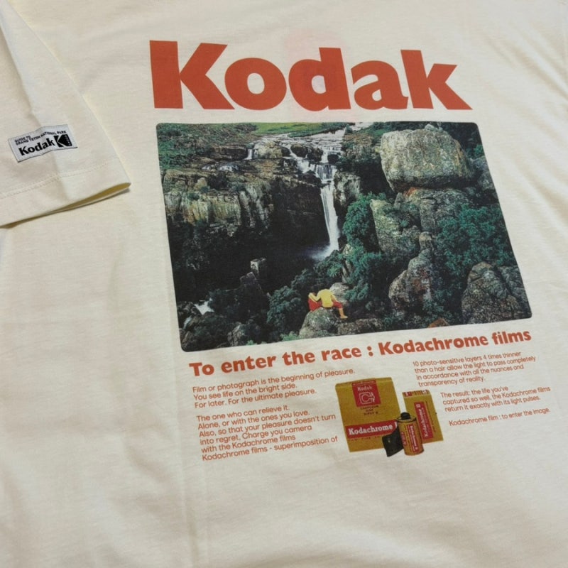 [Kodak] 코닥어패럴 필름카메라빈티지 감성! 예쁜 여름 커플티 추천 씨너리 그래픽 반팔티셔츠